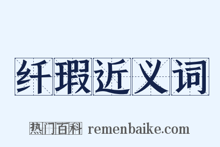 纤瑕近义词是什么意思的图片